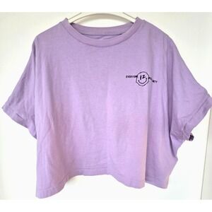 Issue Pastel Purple T-Shirt Oversize Retro Colorblock Preppy Festive Whimsy